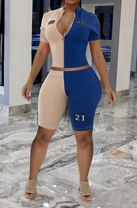 Summer Fashion Joining Together Casual Spors Two-Piece OEP6256