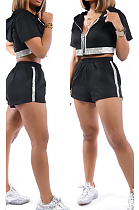 Fashion Sepuins Spliced Hoodie Two-Piece TZ10868