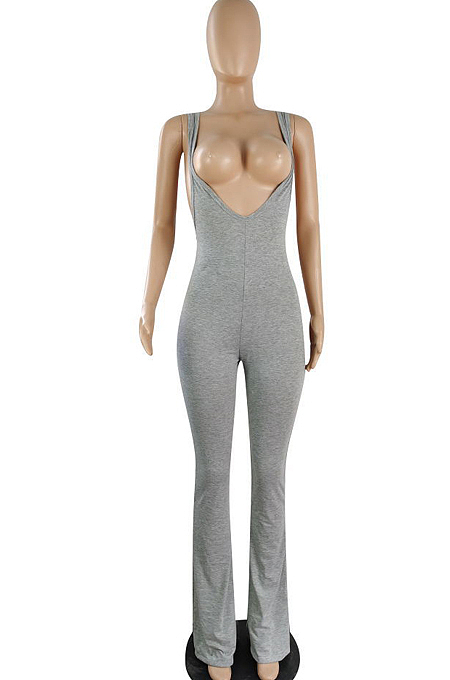 Fashion Prue Color Casual Long Jumpsuits E8571
