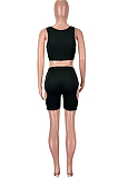 Fashion Sexy Hollow Out Prue Color Vest Sleeve Suits TZ1186