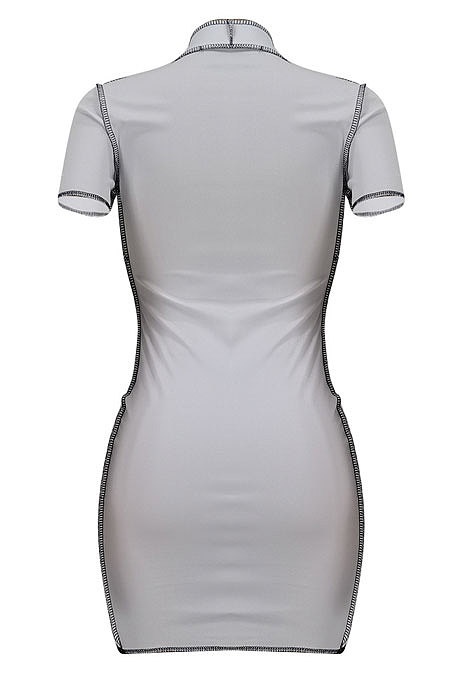 Fashion Sexy Pure Color Tight Mini Dress FFE103