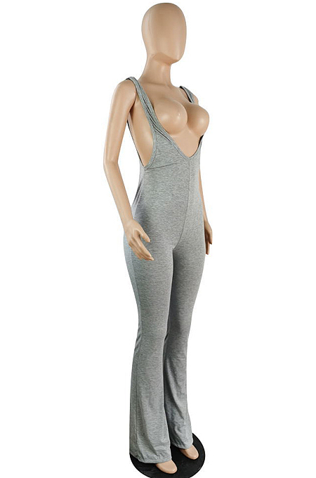Fashion Prue Color Casual Long Jumpsuits E8571