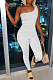 Sexy One Shoulder Sleeveless Carry Buttock Sport Jumpsuits FH130