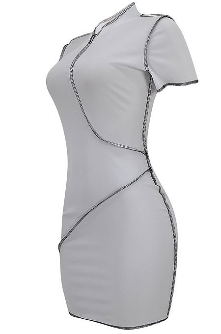 Fashion Sexy Pure Color Tight Mini Dress FFE103