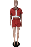 Fashion Sepuins Spliced Hoodie Two-Piece TZ10868