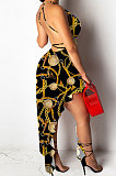 Condole Belt V Neck Irregularity Midi Dress QQM3739