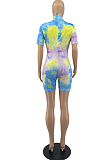Digital Printing Half Turtle Neck Sexy Night Club Jumpsuits YYF8197