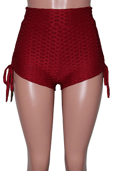Sexy Tight Bind Pure Color Yoga Shorts SN390083
