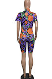 Fashion Women Spring Summer Women Printing Romper Shorts GHH009