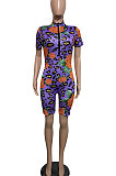 Fashion Women Spring Summer Women Printing Romper Shorts GHH009