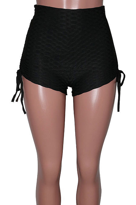 Sexy Tight Bind Pure Color Yoga Shorts SN390083
