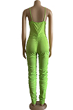 Sexy Sling Print Letter Jumpsuits WM2134 