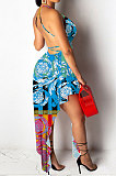 Condole Belt V Neck Irregularity Midi Dress QQM3739