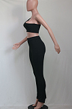 Fashion Sleeveless Off Shoulder Pure Color Sport The Home Suits SY8803