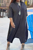 Casual Loose Pure Color Personality Jumpsuits HG101