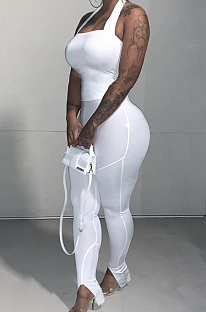 Ankle Strap Open Fork Hang A Neck Tight Sexy Jumpsuits YT3266