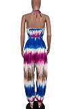 Hang A Neck Backless Dark V Neck Irregularity Wide Leg Jumpsuits AMM8110