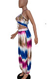 Hang A Neck Backless Dark V Neck Irregularity Wide Leg Jumpsuits AMM8110