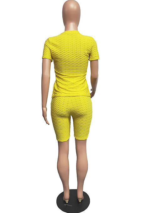 Waffle Fashion Casual Sports Two-Piece H1630 