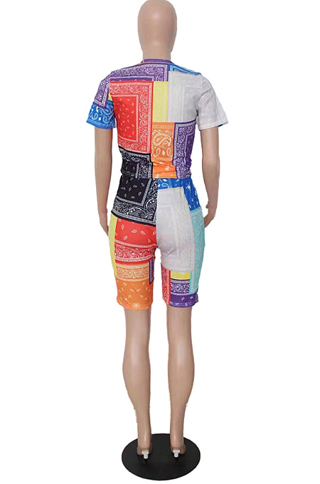 Summer Fashion Positioning Print Two-Piece YMM9059