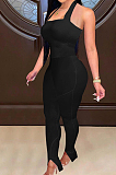 Ankle Strap Open Fork Hang A Neck Tight Sexy Jumpsuits YT3266