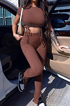 Fashion Shirred Detail Sexy Two-Piece YT3258