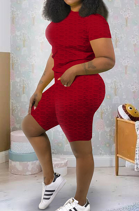 Waffle Fashion Casual Sports Two-Piece H1630 