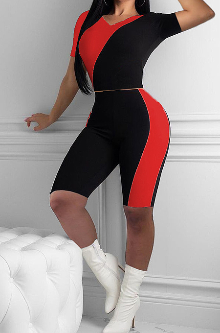 Fashion Casual Color Matching Two-Piece YMM9064
