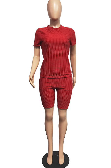 Waffle Fashion Casual Sports Two-Piece H1630 