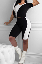 Fashion Casual Color Matching Two-Piece YMM9064