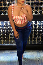 Sexy Plaid Sling Simplee T-Shirts HG096