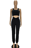 Sexy Cross Waistband Vest Two-Piece YT3262