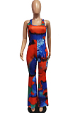 Women High Waist Tight Flare Jumpsuits H1627