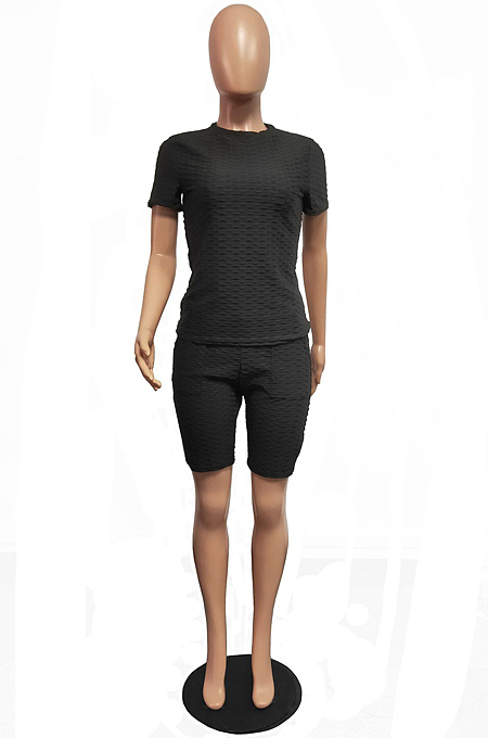 Waffle Fashion Casual Sports Two-Piece H1630 