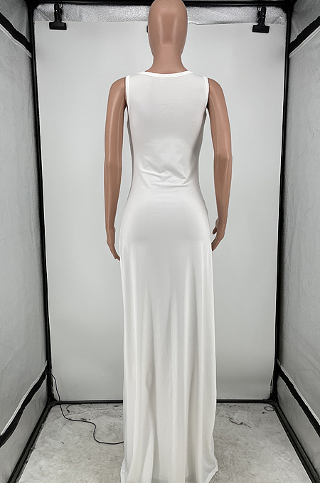 Sexy Pure Color Letter Print Vest Dresses HG105