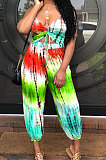 Hang A Neck Backless Dark V Neck Irregularity Wide Leg Jumpsuits AMM8110