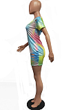 Summer V Neck Hole Sexy Mini Dress H1629 