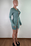 Sexy Tight Hollow Out Chain Sport Bandage Dress QZ4325