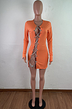 Sexy Tight Hollow Out Chain Sport Bandage Dress QZ4325