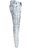 Fashion Cultivate One's Morality Hole There Is No Play High Waist Cowboy Pant SMR2293