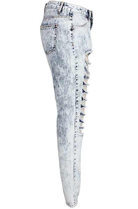 Fashion Cultivate One's Morality Hole There Is No Play High Waist Cowboy Pant SMR2293