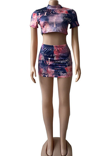 Fashion Women Letter Printing Skirts Sets BNB76