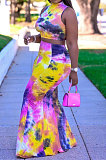 Trendy Casual Positioning Tie Dye Printing Skirts Sets D8442