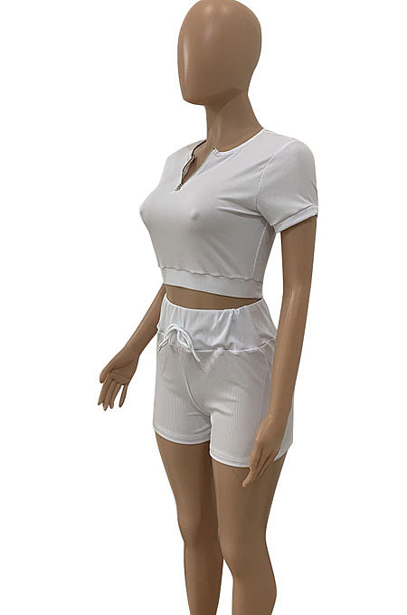 Casual Sexy Pure Color Shorts Sets JR3592