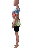 Tie Dye Batch Print Bid Shorts Sest NK226