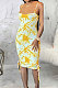 Fashion Digital Tie Dye Printing Sexy Accommodation Zones Midi Dress ABL6658