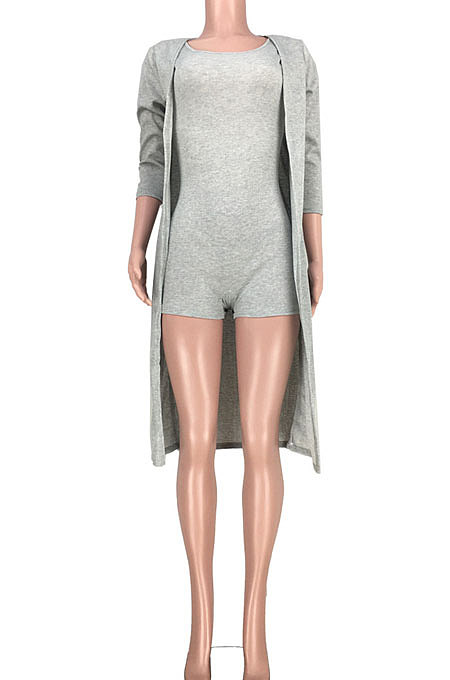 Fashion Casual Womne Pit Bar Jumpsuits Cloak Two-Pieces MDF5153