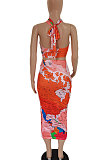 Euramerican Sexy Skirts Printing One-Step Skirt Sets DY6642