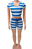 Stripe Trendy Casual Shorts Sets FA7183