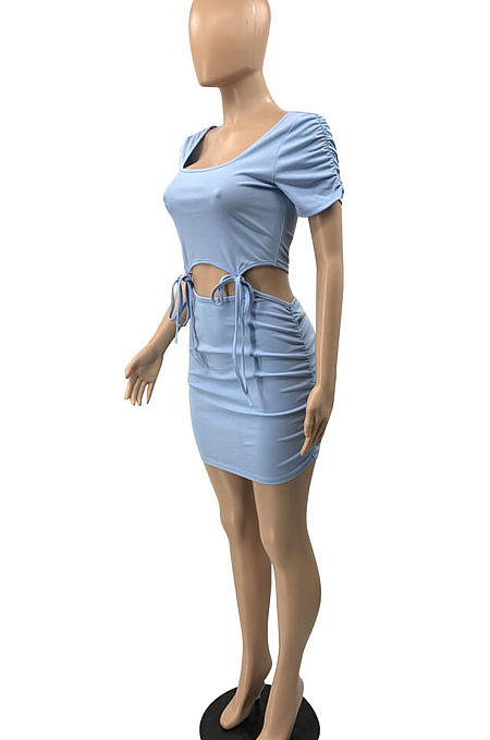 Pure And Fresh Pure Color Ruffle Skirts Sets JR3604